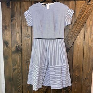 Les Copains Striped A Line  Knee Length Dress